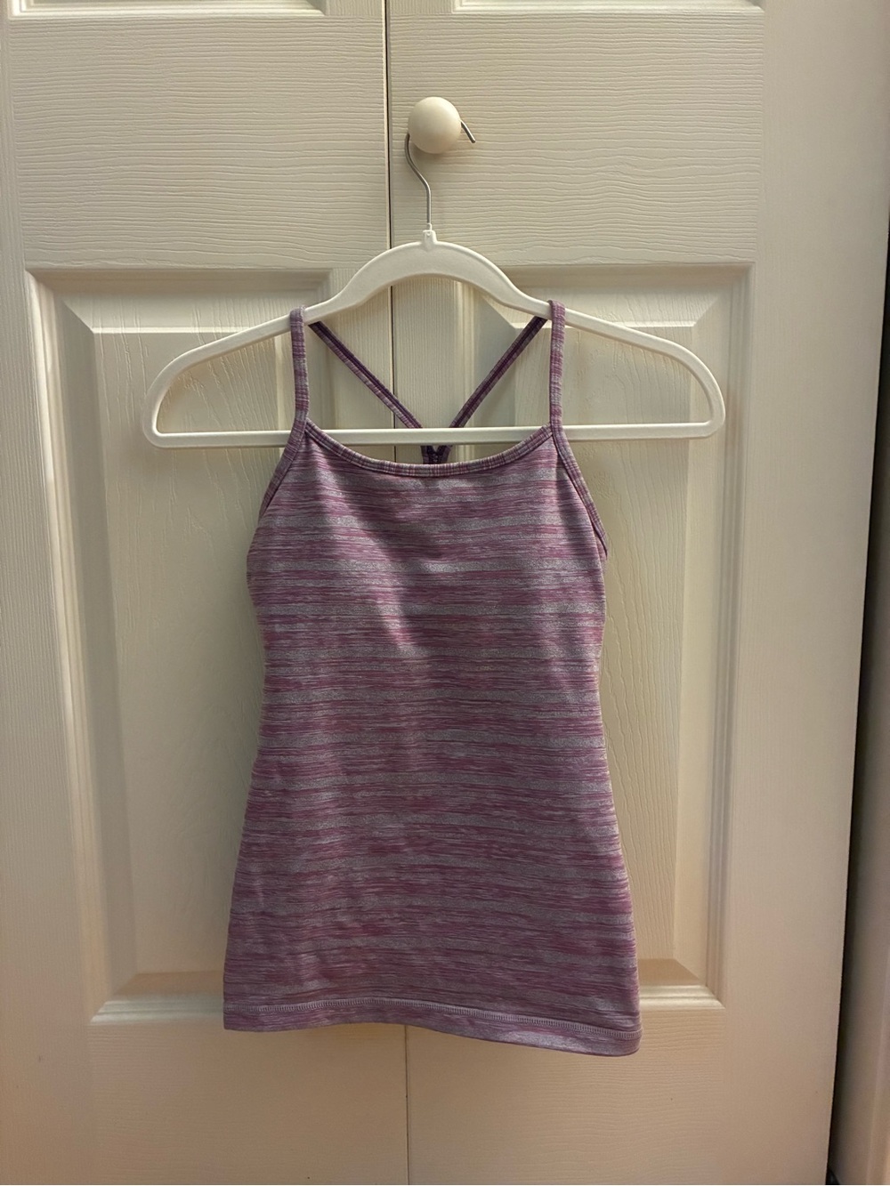 Women’s Lululemon Purple Heathered Strappy Workout/Running Top